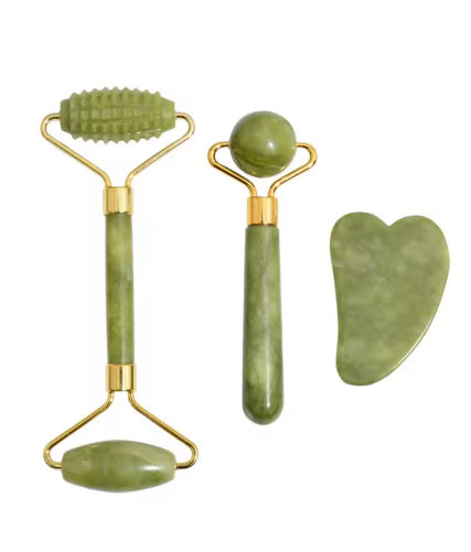 Natural Jade Roller Massager for Face Roller facial liftting Anti-wrinkle Gua Sha Jade Stone Face Massager Beauty Skin Care Tool