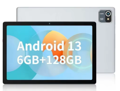 BESTSKI 10.1 inch Tablet, 6GB(4+2) RAM, 64GB ROM, 128GB Expand, 5000mAh, 1280x800 HD Touch Screen, 5MP+8MP Dual Camera (Silver)