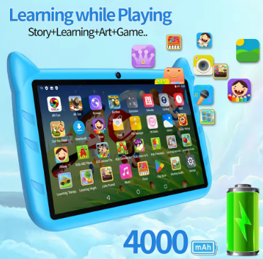 BDF 7 Inch Kid Tablet Android 13, 4GB RAM 64GB ROM,1TB Expand,5G WiFi,4000MAH Battery,Dual Camera, Children's Gift Kids Software