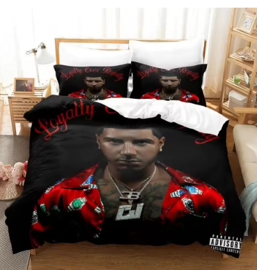 Anuel Aa Real Hasta La Muerte Bedding Set Boys Girls Twin Queen Size Duvet Cover Pillowcase Bed Kids Adult Home Textileextile