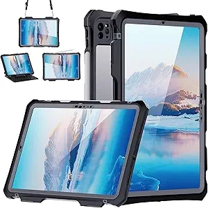 ShellBox Case Waterproof, Shockproof, and Drop-Proof Case with Built-in Screen Protector-Ideal for Swimming,Surfing,Camping,and Business Activities for New iPad Pro 11 inch 2024 (Back, 11 Inches)