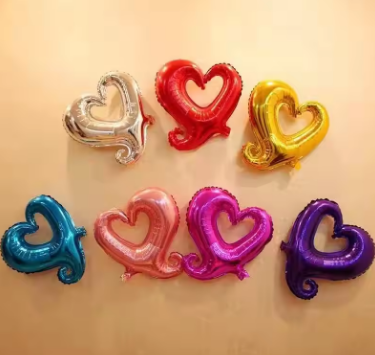 2pcs 18inch Hook heart aluminum film wedding supplies wedding room layout birthday party decoration Valentine's Day balloons